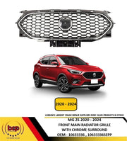 MG ZS 2020 - 2024 FRONT BUMPER RADIATOR GRILLE WITH CHROME SURROUND NEW 10633336